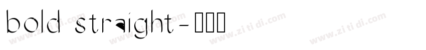 bold straight字体转换